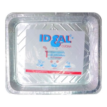 Ideal aluminum container 12 portion without lid 1 pcs