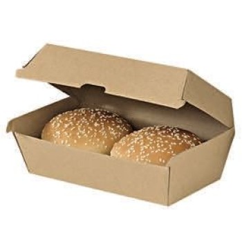 Double Hamburger box 17.5x9.2x8.4 cm Kraft  25 pcs/pack