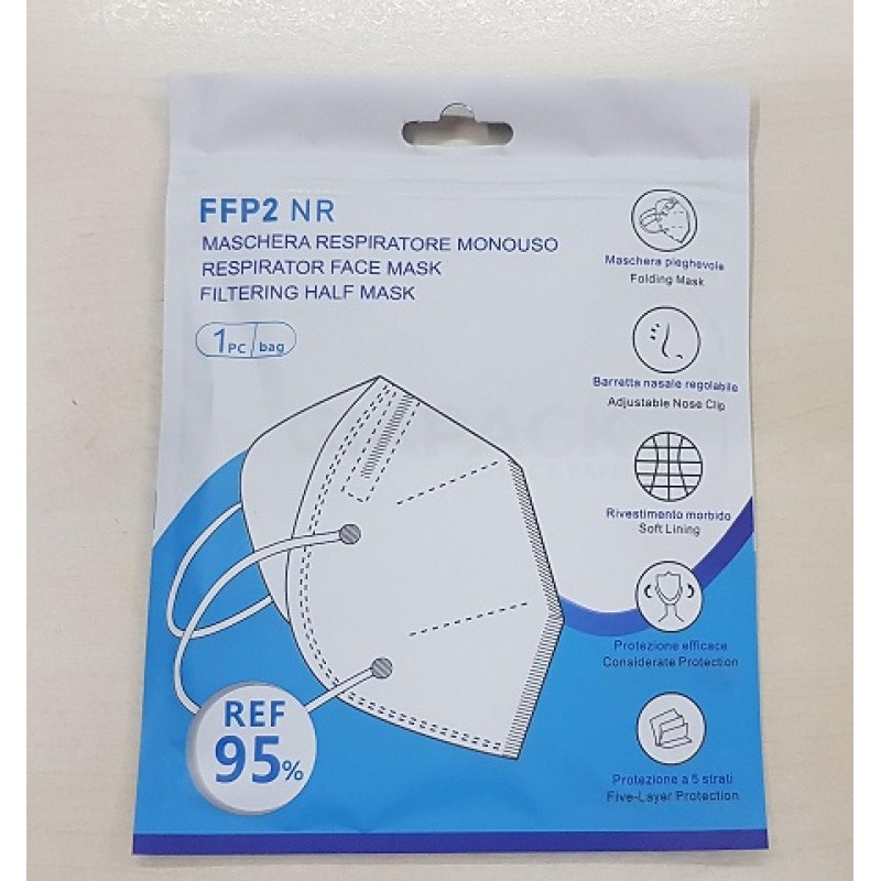 Respirator face mask ffp2 NR 1pc/bag