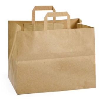 Busta take away formato 32+17 x29 colore Avana maniglia piatta pezzi 300