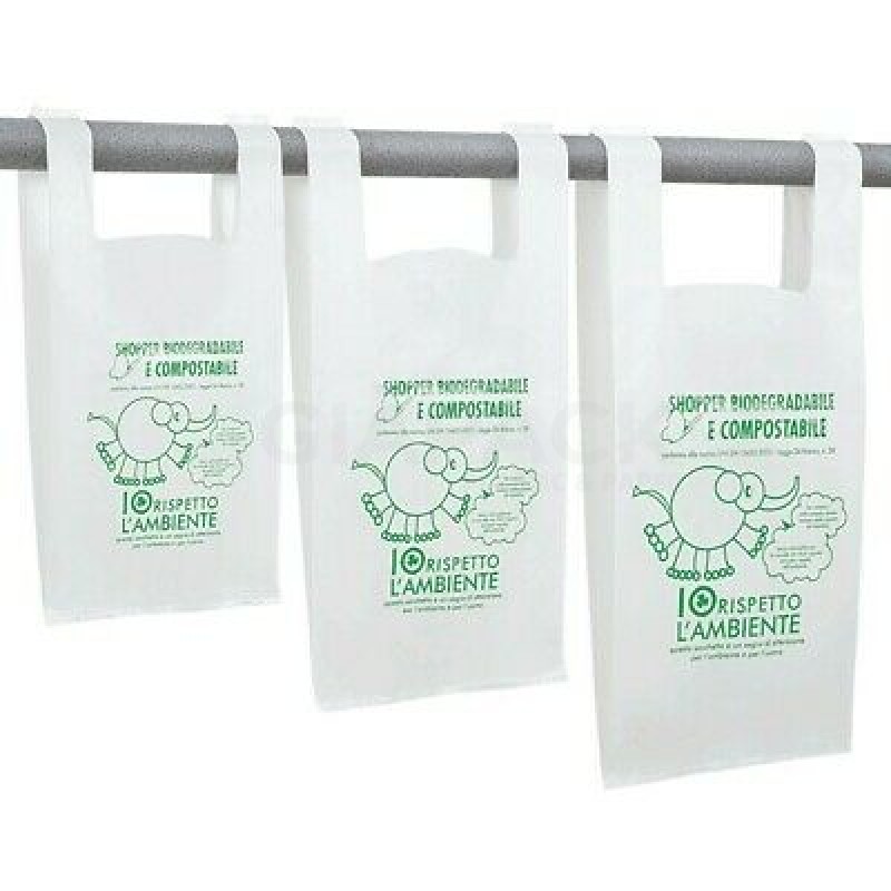  Compostable Shopper Bags in various neutral or customized formats