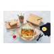 Kraft Meal Box , PacknWood - Biodegradable Paper Meal Prep Containers (78 oz, 8.46" x 6.30") 40 pcs